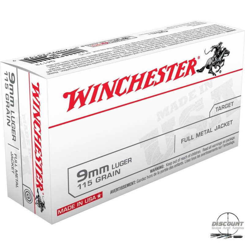 Winchester Q4172 USA 9mm 115 GR FMJ 500 Rounds