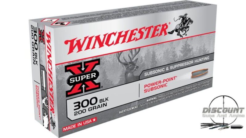 Winchester SUPER X SUBSONIC EXPANDING .300 AAC Blackout 200 grain - 500 Rounds