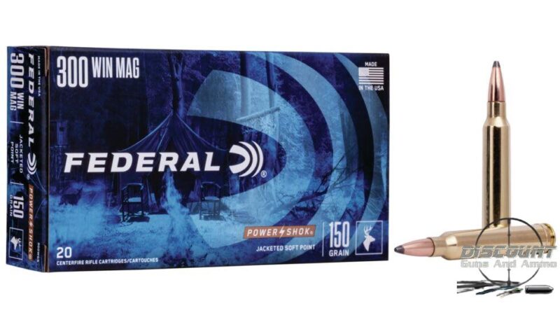 Federal Premium Power-Shok .300 Winchester Magnum 150 grain Jacketed Soft Point