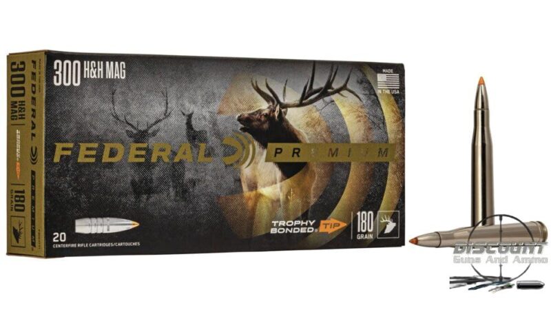 Federal Premium VITAL-SHOK .300 H&H Magnum 180 grain Trophy Bonded Tip - 500 Rounds