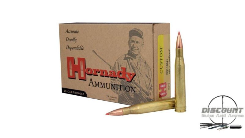 Hornady Custom .300 H&H Magnum 180 Grain InterBond Centerfire 500 ROUNDS