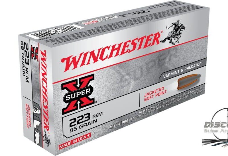 Winchester SUPER-X RIFLE .223 Remington 55 grain Jacketed Soft Point Brass Cased Centerfire Rifle Ammunition X223R 500 Rds