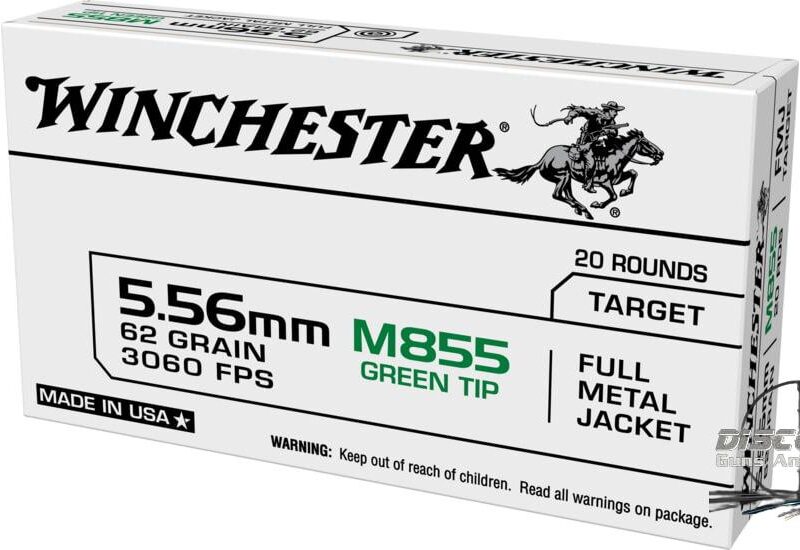 Winchester USA 5.56x45mm NATO 62 grain Green Tip (M855) 500 Rounds