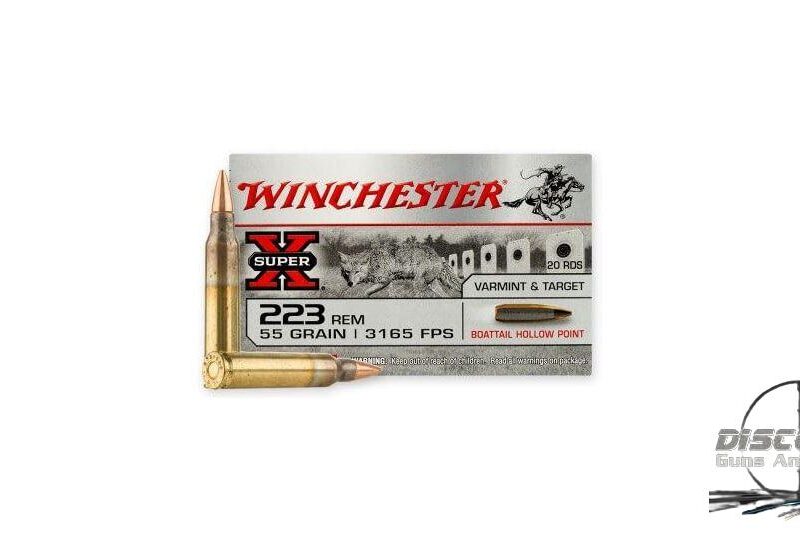 Winchester Super X .223 Remington, 55 Grain, Boat Tail Hollow Point BTHP, Brass Cased, 500 Rounds