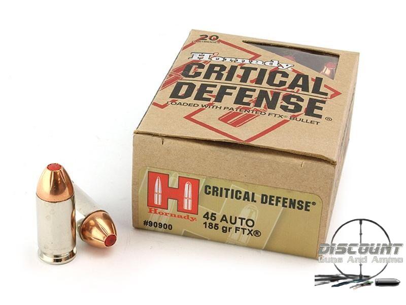 Hornady Critical Defense - 45 ACP - 185 Grain FTX - 500 Rounds