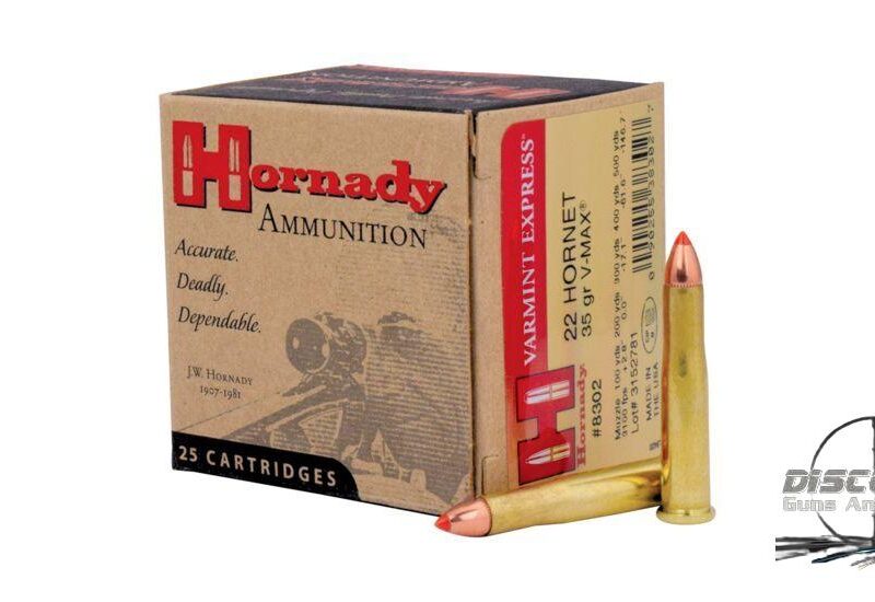 Hornady Varmint Express .22 Hornet 35 Grain V-MAX Centerfire Rifle Ammunition 8302, Rounds 500