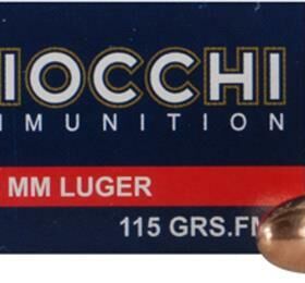 Fiocchi 9mm 115 Grain Full Metal Jacket 500 Rounds