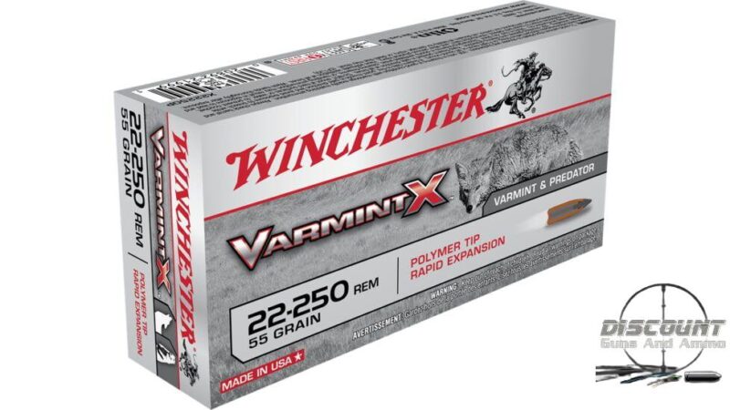 Winchester VARMINT X RIFLE .22-250 Remington 55 grain Rapid Expansion Polymer Tip Centerfire