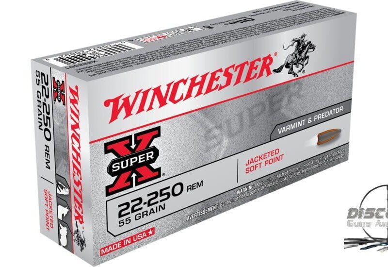 Winchester SUPER-X RIFLE .22-250 Remington 55 grain Jacketed Soft Point Centerfire Rifle Ammunition X222501