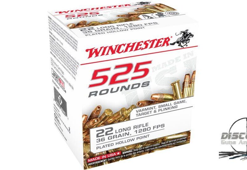 Winchester 525 .22 Long Rifle 36 grain Copper Plated Hollow Point Rimfire Ammunition 22LR525HP, 525 Rounds