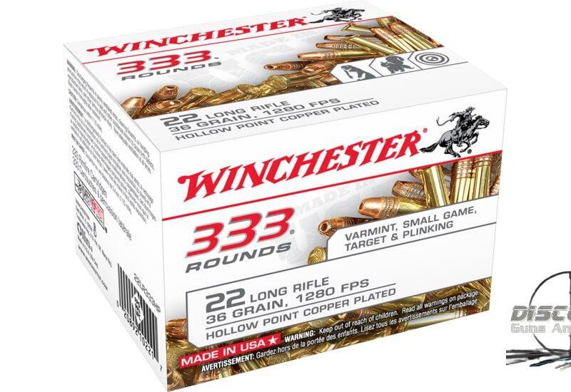 Winchester 333 .22 Long Rifle 36 grain Copper Plated Hollow Point Rimfire Ammunition 22LR333HP