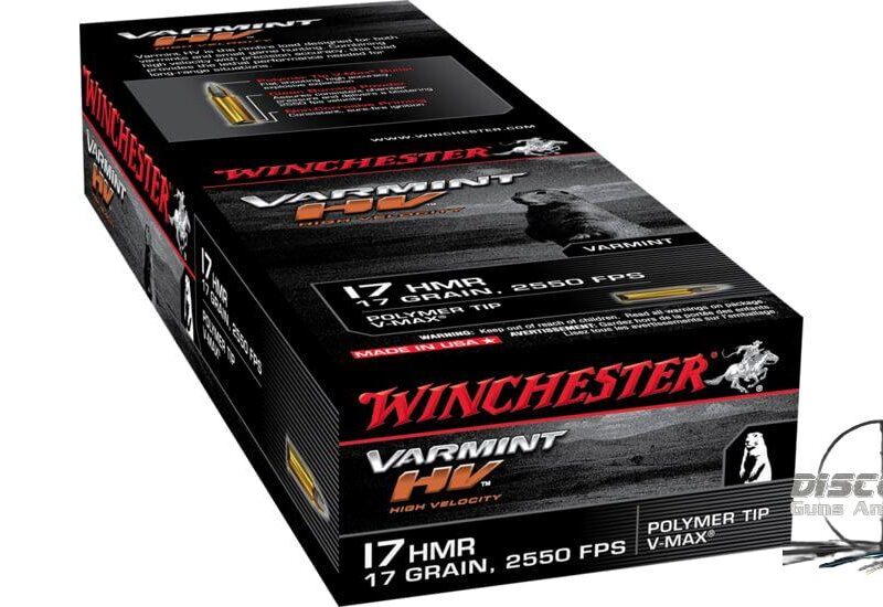 Winchester VARMINT HV .17 Hornady Magnum Rimfire 17 grain Polymer Tip V-Max Rimfire Ammunition S17HMR1