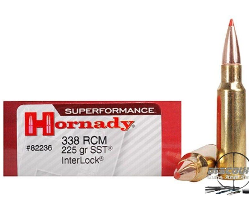 Hornady Superformance SST Ammunition 338 Ruger Compact Magnum 225 Grain, 500 Rounds