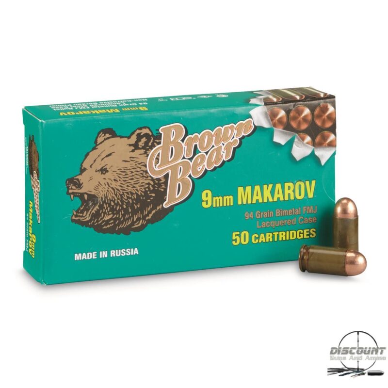 Brown Bear 9x18mm Makarov 94 Grain 500 Rounds