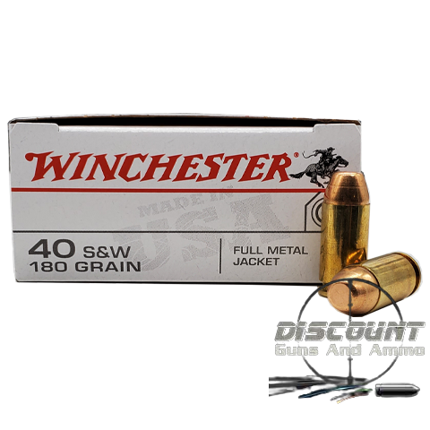 WINCHESTER 40 S&W 180 Grain AMMUNITION BRASS 500 ROUNDS