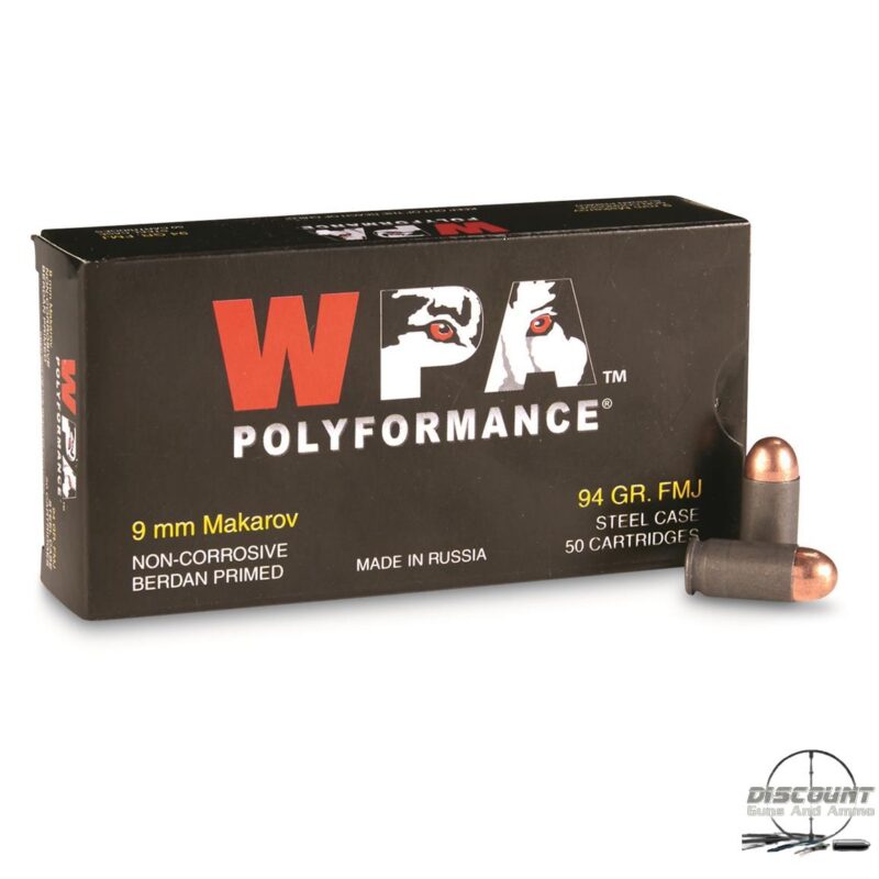 Wolf WPA Polyformance 9x18mm Makarov 94 Grain 500 Rounds